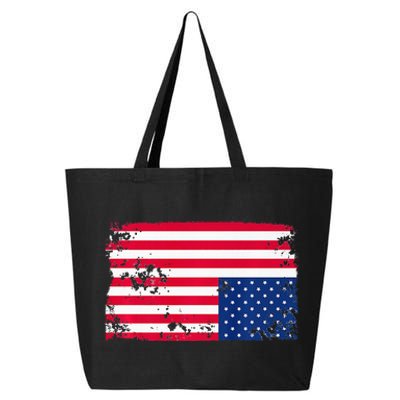 Distress Upside Down American Flag 25L Jumbo Tote