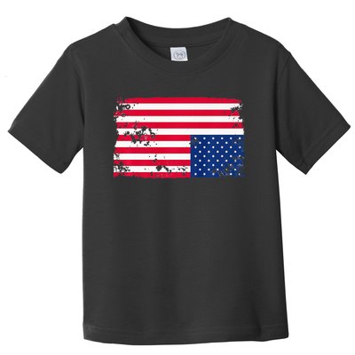 Distress Upside Down American Flag Toddler T-Shirt