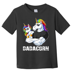 Dadacorn Unicorn Dad And Baby Christmas Papa Gift Toddler T-Shirt