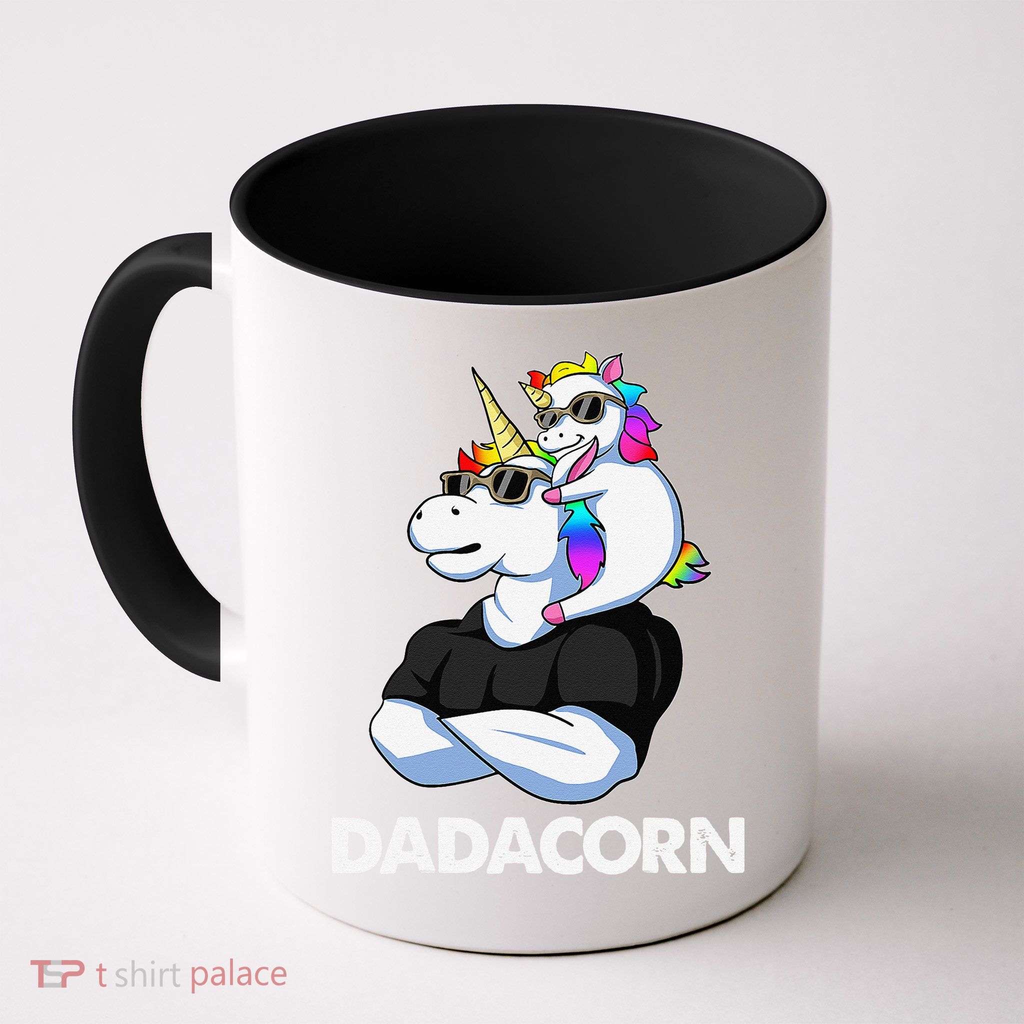 Dadacorn Unicorn Dad And Baby Christmas Papa Fathers Day Mug