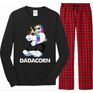 Dadacorn Unicorn Dad And Baby Christmas Papa Fathers Day Long Sleeve Pajama Set