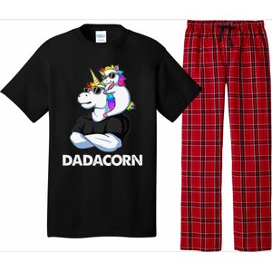 Dadacorn Unicorn Dad And Baby Christmas Papa Fathers Day Pajama Set