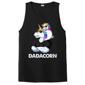 Dadacorn Unicorn Dad And Baby Christmas Papa Fathers Day PosiCharge Competitor Tank