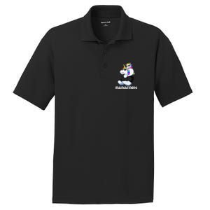 Dadacorn Unicorn Dad And Baby Christmas Papa Fathers Day PosiCharge RacerMesh Polo