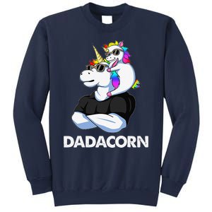 Dadacorn Unicorn Dad And Baby Christmas Papa Fathers Day Sweatshirt