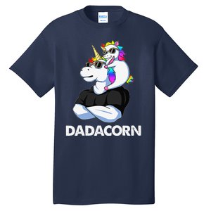 Dadacorn Unicorn Dad And Baby Christmas Papa Fathers Day Tall T-Shirt