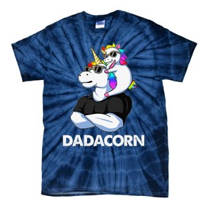 Dadacorn Unicorn Dad And Baby Christmas Papa Fathers Day Tie-Dye T-Shirt