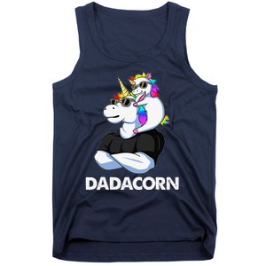 Dadacorn Unicorn Dad And Baby Christmas Papa Fathers Day Tank Top