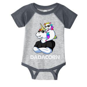 Dadacorn Unicorn Dad And Baby Christmas Papa Fathers Day Infant Baby Jersey Bodysuit