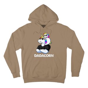 Dadacorn Unicorn Dad And Baby Christmas Papa Fathers Day Hoodie