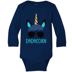 Dadacorn Unicorn Dad Fathers Day Gift Baby Long Sleeve Bodysuit