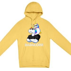 Dadacorn Unicorn Dad Unicorn Lovers Fathers Day Premium Pullover Hoodie