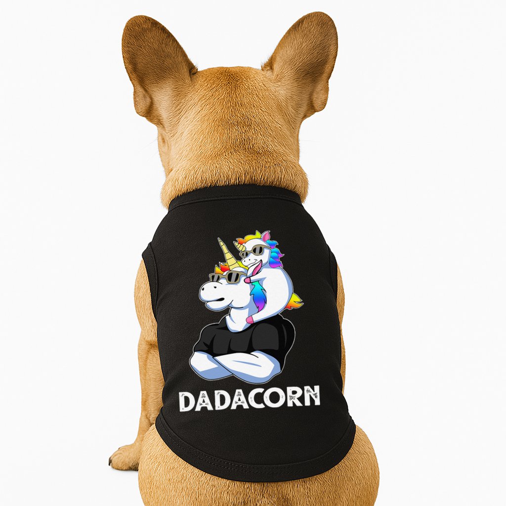 Dadacorn Unicorn Dad Unicorn Lovers Fathers Day Doggie Tank