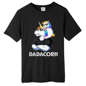 Dadacorn Unicorn Dad Unicorn Lovers Fathers Day Tall Fusion ChromaSoft Performance T-Shirt