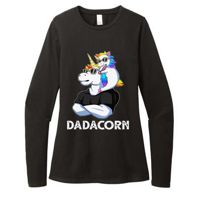 Dadacorn Unicorn Dad Unicorn Lovers Fathers Day Womens CVC Long Sleeve Shirt