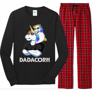 Dadacorn Unicorn Dad Unicorn Lovers Fathers Day Long Sleeve Pajama Set