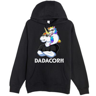 Dadacorn Unicorn Dad Unicorn Lovers Fathers Day Premium Pullover Hoodie