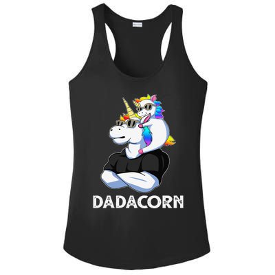 Dadacorn Unicorn Dad Unicorn Lovers Fathers Day Ladies PosiCharge Competitor Racerback Tank