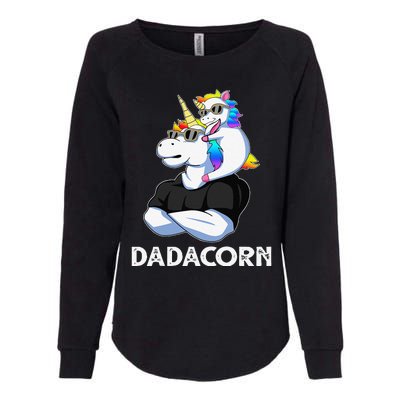 Dadacorn Unicorn Dad Unicorn Lovers Fathers Day Womens California Wash Sweatshirt