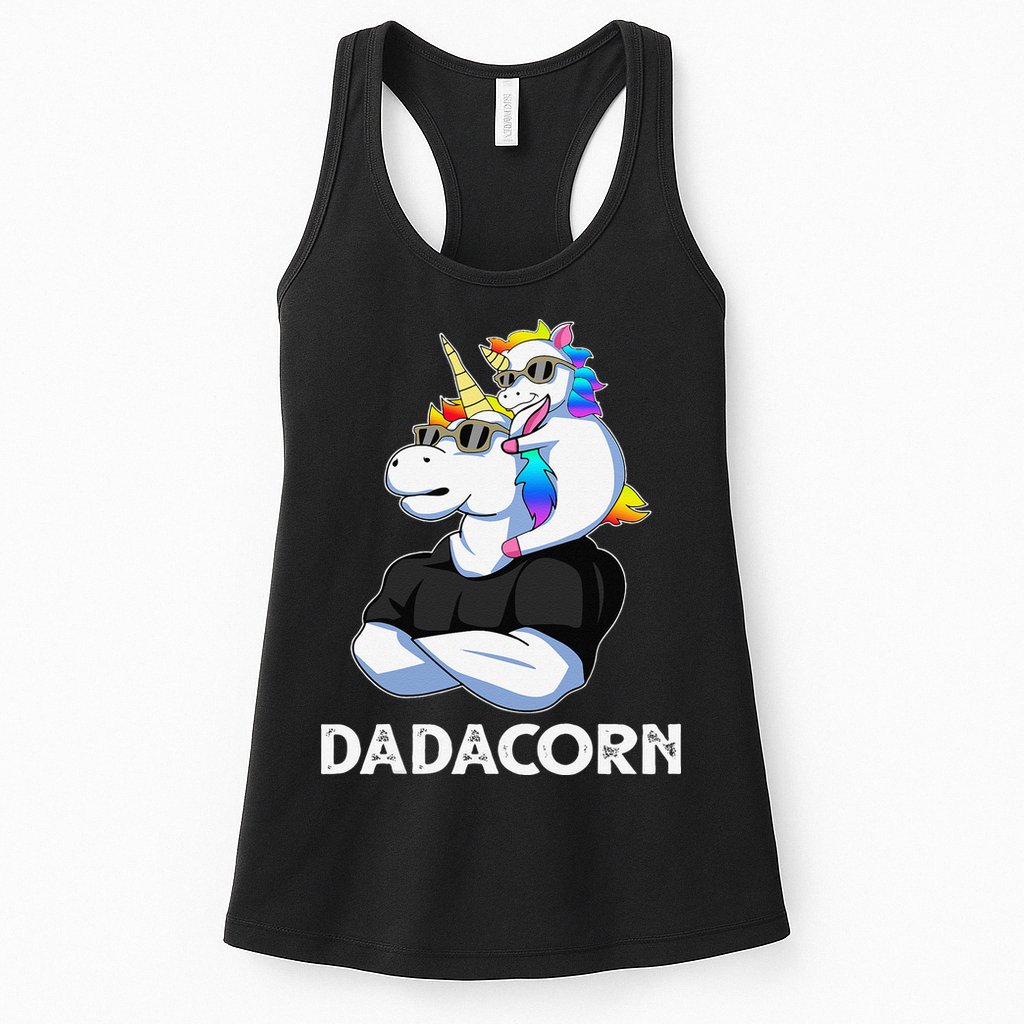 Dadacorn Unicorn Dad Unicorn Lovers Fathers Day Womens Tank Top