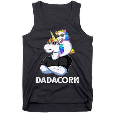 Dadacorn Unicorn Dad Unicorn Lovers Fathers Day Tank Top