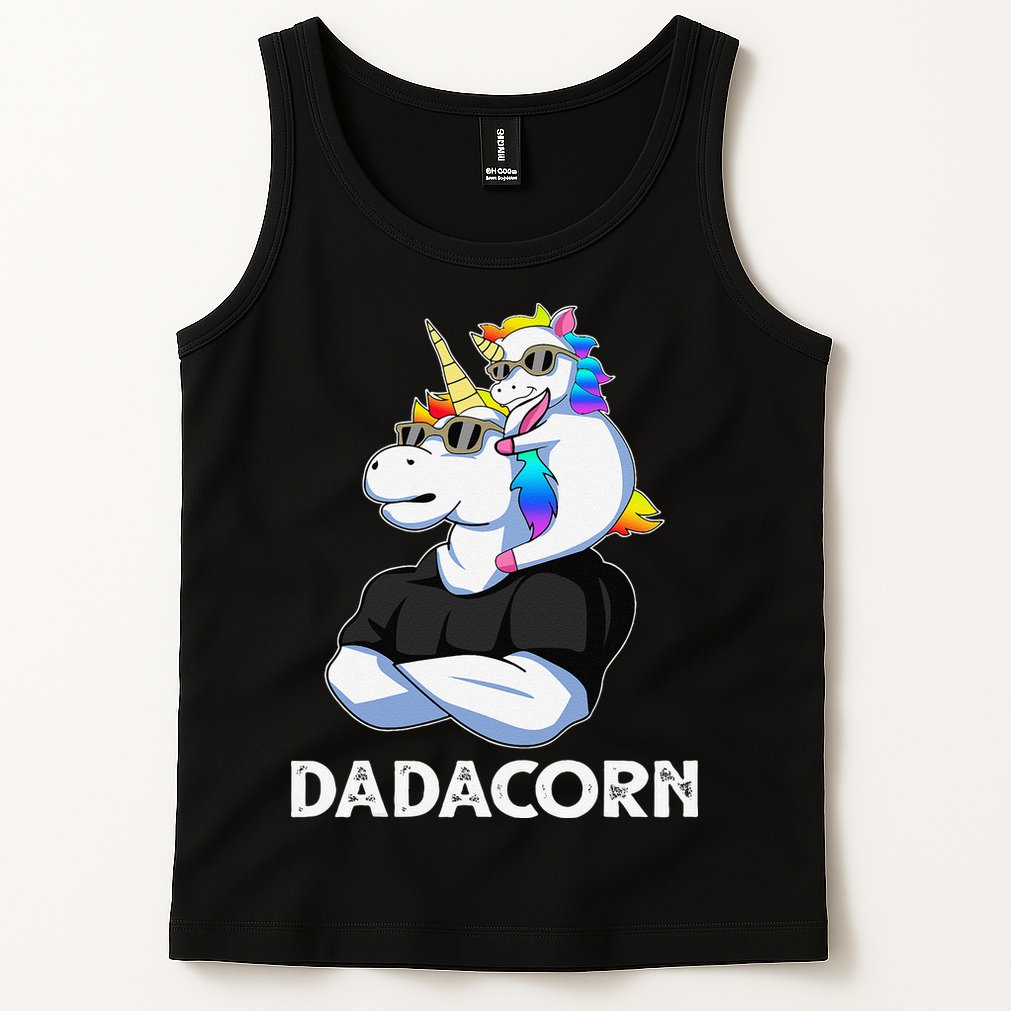 Dadacorn Unicorn Dad Unicorn Lovers Fathers Day Tank Top
