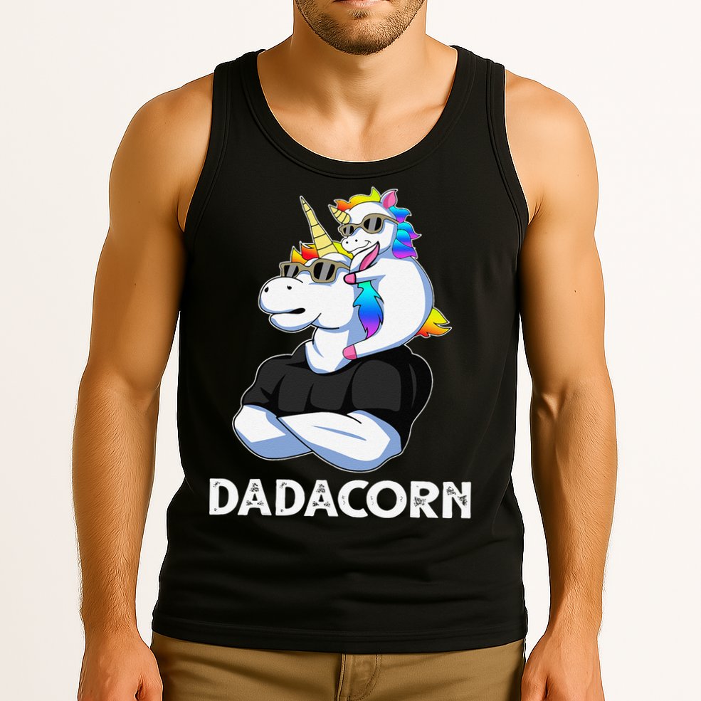 Dadacorn Unicorn Dad Unicorn Lovers Fathers Day Tank Top