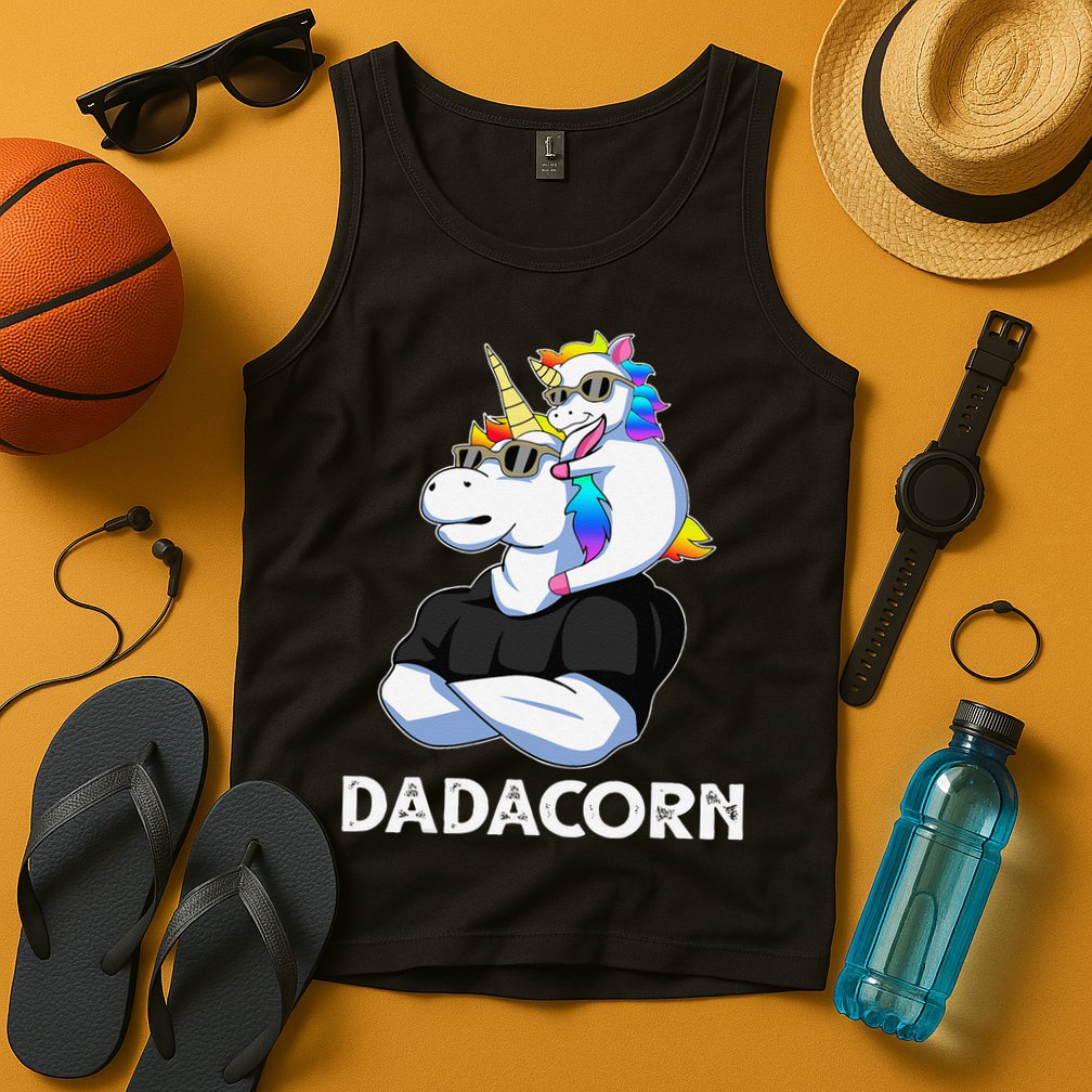 Dadacorn Unicorn Dad Unicorn Lovers Fathers Day Tank Top