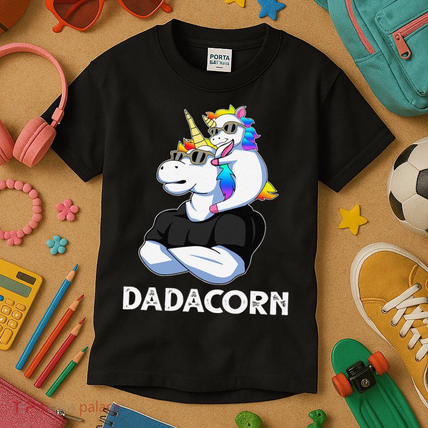 Dadacorn Unicorn Dad Unicorn Lovers Fathers Day Kids T-Shirt