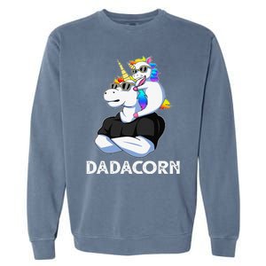 Dadacorn Unicorn Dad Unicorn Lovers Fathers Day Garment-Dyed Sweatshirt