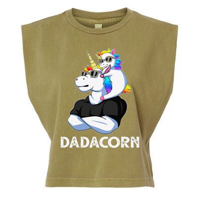 Dadacorn Unicorn Dad Unicorn Lovers Fathers Day Garment-Dyed Women's Muscle Tee