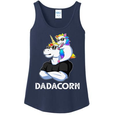 Dadacorn Unicorn Dad Unicorn Lovers Fathers Day Ladies Essential Tank