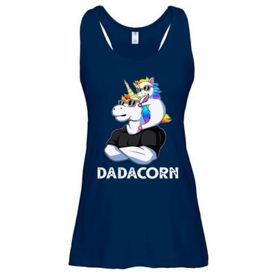 Dadacorn Unicorn Dad Unicorn Lovers Fathers Day Ladies Essential Flowy Tank