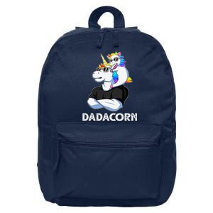 Dadacorn Unicorn Dad Unicorn Lovers Fathers Day 16 in Basic Backpack