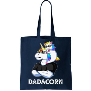 Dadacorn Unicorn Dad Unicorn Lovers Fathers Day Tote Bag