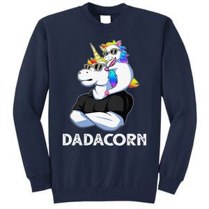 Dadacorn Unicorn Dad Unicorn Lovers Fathers Day Tall Sweatshirt