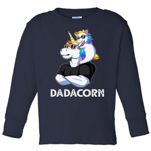 Dadacorn Unicorn Dad Unicorn Lovers Fathers Day Toddler Long Sleeve Shirt