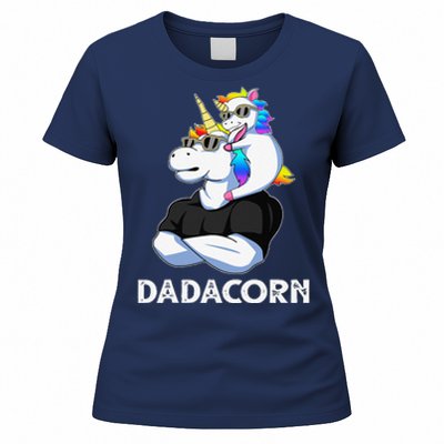 Dadacorn Unicorn Dad Unicorn Lovers Fathers Day Women's T-Shirt