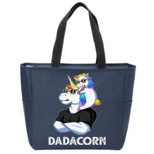 Dadacorn Unicorn Dad Unicorn Lovers Fathers Day Zip Tote Bag