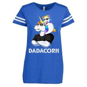 Dadacorn Unicorn Dad Unicorn Lovers Fathers Day Enza Ladies Jersey Football T-Shirt