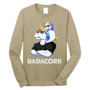 Dadacorn Unicorn Dad Unicorn Lovers Fathers Day Long Sleeve Shirt