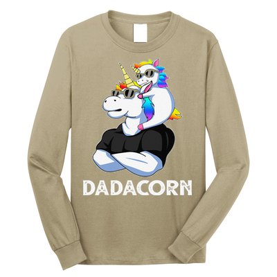 Dadacorn Unicorn Dad Unicorn Lovers Fathers Day Long Sleeve Shirt