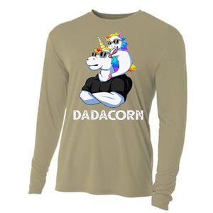 Dadacorn Unicorn Dad Unicorn Lovers Fathers Day Cooling Performance Long Sleeve Crew