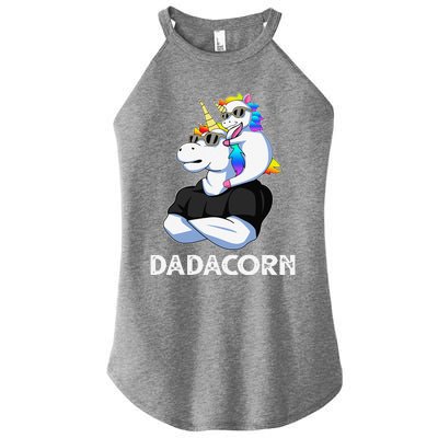 Dadacorn Unicorn Dad Unicorn Lovers Fathers Day Women's Perfect Tri Rocker Tank