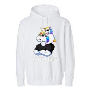 Dadacorn Unicorn Dad Unicorn Lovers Fathers Day Garment-Dyed Fleece Hoodie