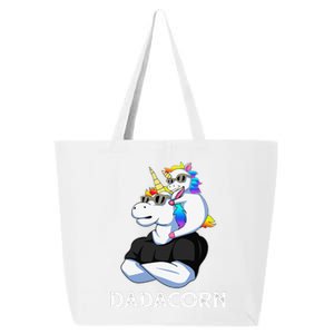 Dadacorn Unicorn Dad Unicorn Lovers Fathers Day 25L Jumbo Tote