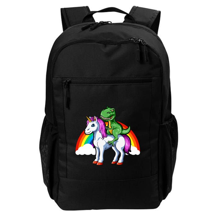 Dinosaur Unicorn Dinosaur Riding Unicorn T Rex Rainbow Gift Backpack