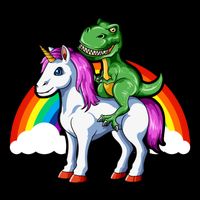 Dinosaur Unicorn Dinosaur Riding Unicorn T Rex Rainbow Gift Backpack