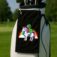 Dinosaur Unicorn Dinosaur Riding Unicorn T Rex Rainbow Gift Golf Towel