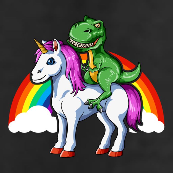 Dinosaur Unicorn Dinosaur Riding Unicorn T Rex Rainbow Gift Golf Towel